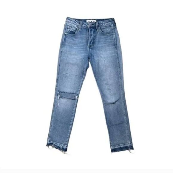 AMO Babe Trippin High-Rise Cropped Skinny Jeans Size 26 | Premium Designer Denim - Picture 1 of 11
